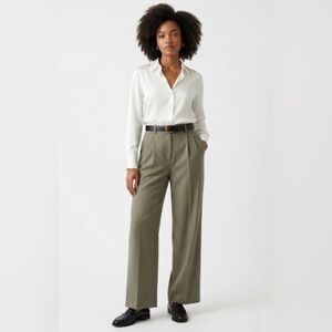 Abercrombie & Fitch Sloane Olive Wide Leg Pants Short